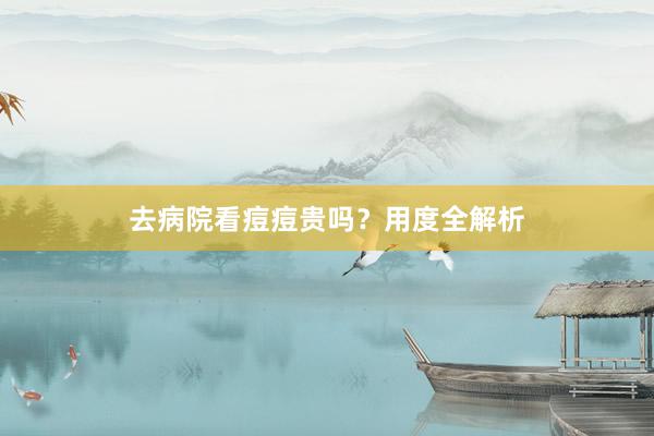 去病院看痘痘贵吗？用度全解析