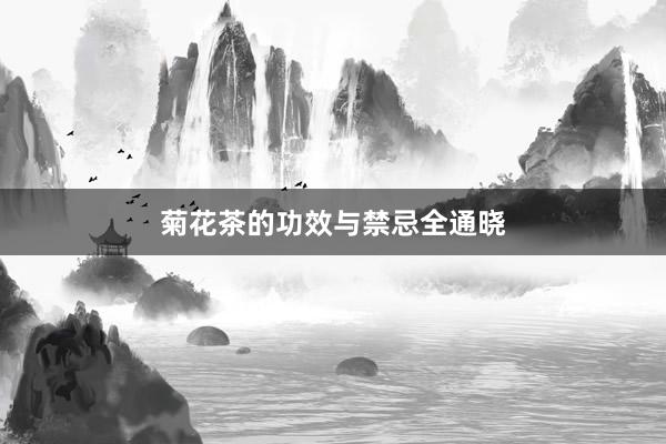 菊花茶的功效与禁忌全通晓