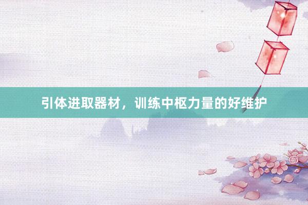 引体进取器材,训练中枢力量的好维护